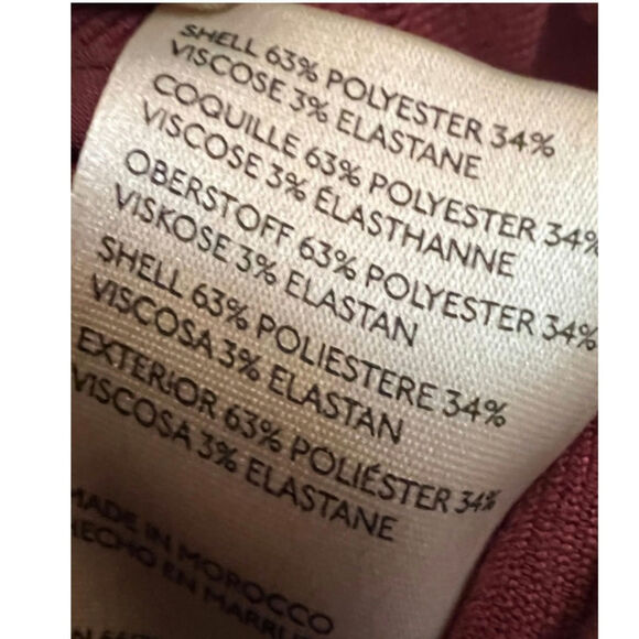 New FREE PEOPLE Calla Tailored Mid-Rise Trousers $108 SIZE 4 Garnet Straight - Picture 6 of 7